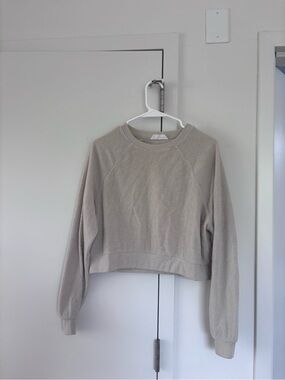 Beige Lounge Set - Shorts and Long Sleeve Top
